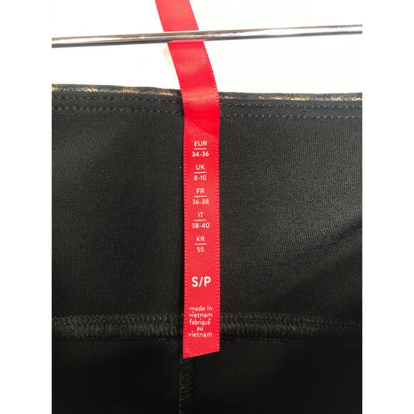 Spanx Womens S Faux Vegan Leather High Waist Black Leopard Leggings Pants - Picture 6 of 11